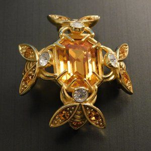 Joan Rivers Classics Collection Retired 4 Bees Brooch Pin